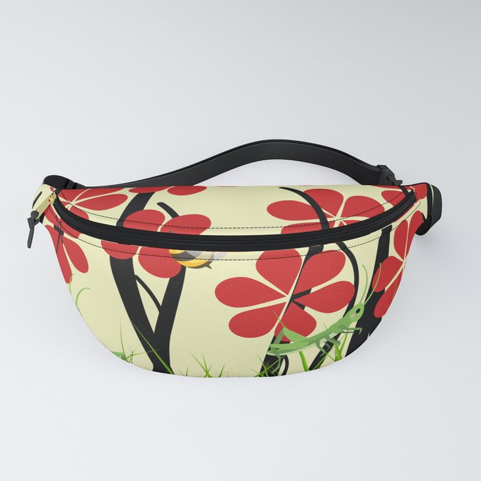Little bees on flowers Fanny Pack