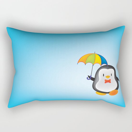 umbrella penguin Rectangular Pillow