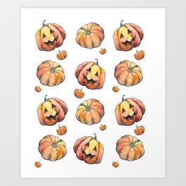 More Pumpkins Art Print