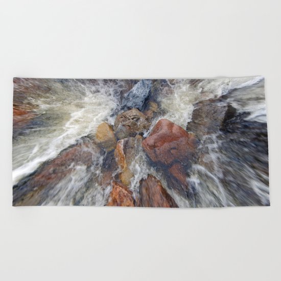 Rocks and Water Beach Towel