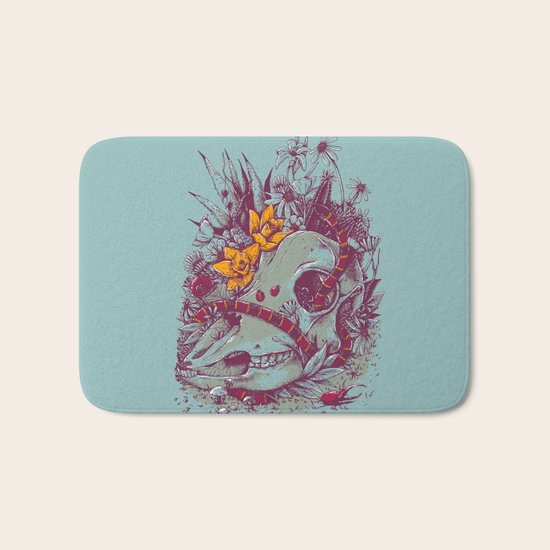 Death Blooms Bath Mat
