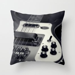 Rickenbacker Bass [B&W] Throw Pillow
