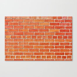 Classic Red Brick Wall High Exposure Canvas Print