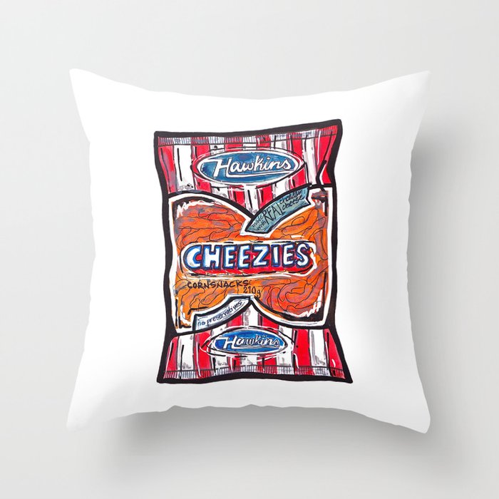 Hawkins Cheezies Throw Pillow