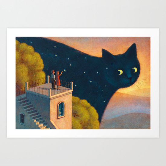 Eyes of the night Art Print