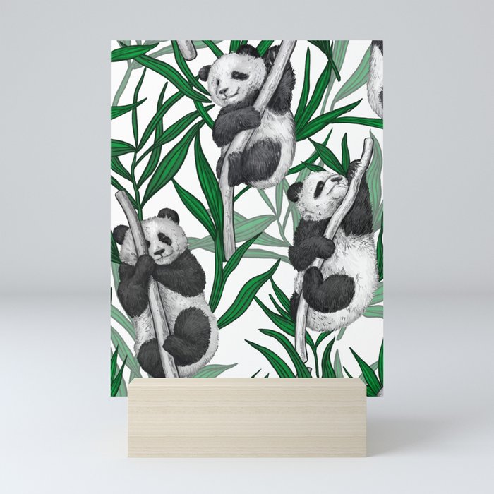 Panda cubs Mini Art Print