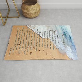 Footprints in The Sand Rug