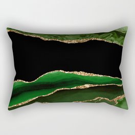 Emerald Marble Glamour Landscapes Rectangular Pillow