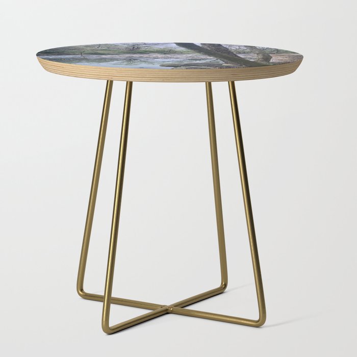 Cool Blue Stream Side Table