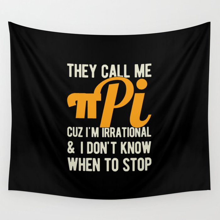 Funny Pi Day Wall Tapestry