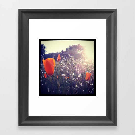 Sunset Orange Framed Art Print