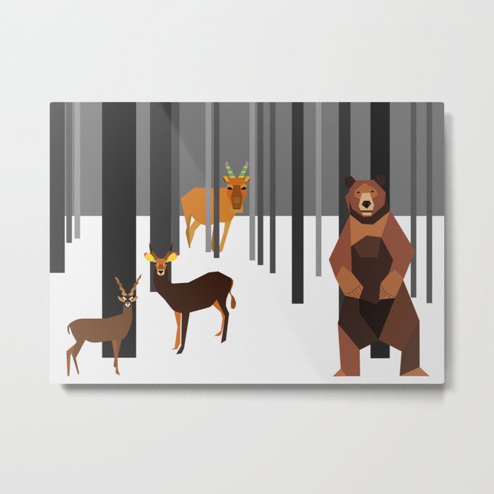 Winter in the forest  Metal Print