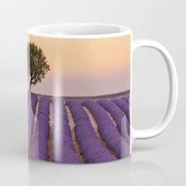 Sunset Over Lavender Field Coffee Mug