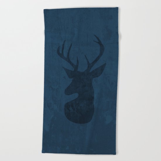 Blue Deer Design Beach Towel