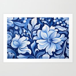 Spring Blue Flowers Art Print