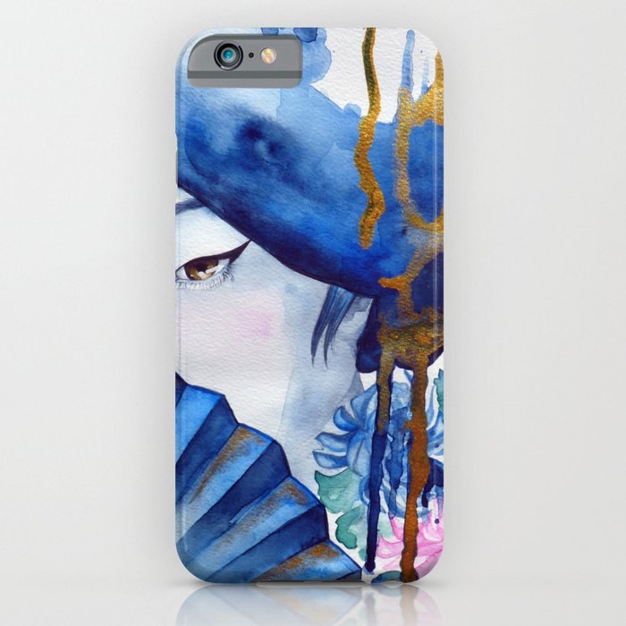 blue geisha iPhone Case