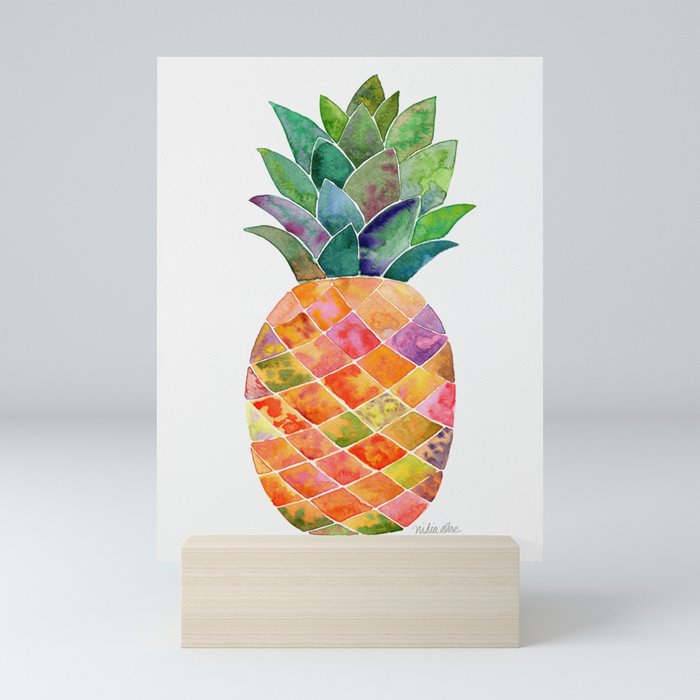 Pineapple - Colorful Mini Art Print