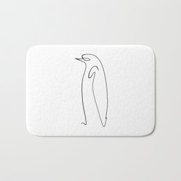 penguin line art picasso original Bath Mat | Animalsketches, Abstract, Bird, Flightless, Blackandwhite, Lineartdrawing, Curated, Minimalart, Minimalistwallart, Modern 