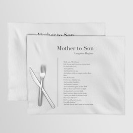Mother to Son by Langston Hughes Placemat
