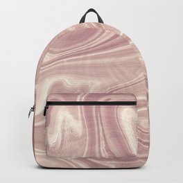Dusty Rose Pink Swirl Marble Backpack