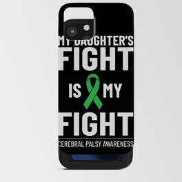 Cerebral Palsy Green Ribbon Brain Damage Awareness iPhone Card Case