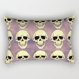Skulls at the party - red Rectangular Pillow