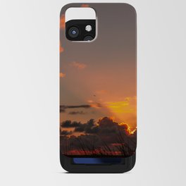 Sunset with clouds; fine art travel photo iPhone Card Case