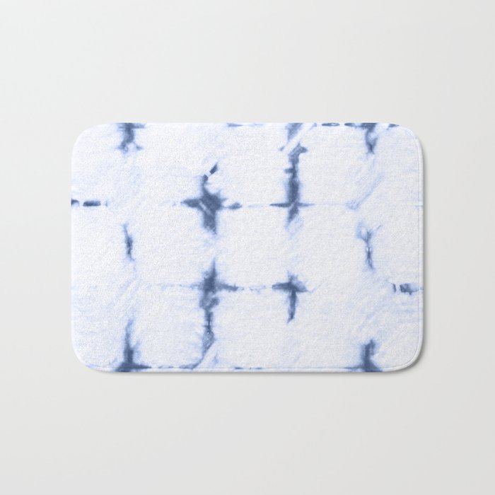 Tie dyed abstract squares Bath Mat