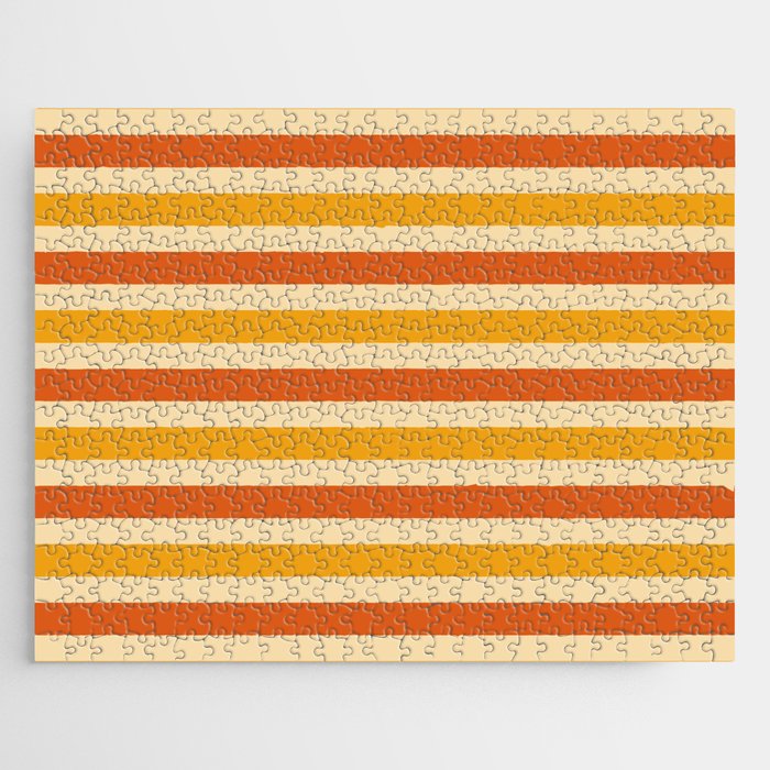 Thanksgiving Stripes Pattern 01 Jigsaw Puzzle