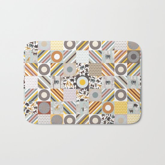 urban jungle squares Bath Mat