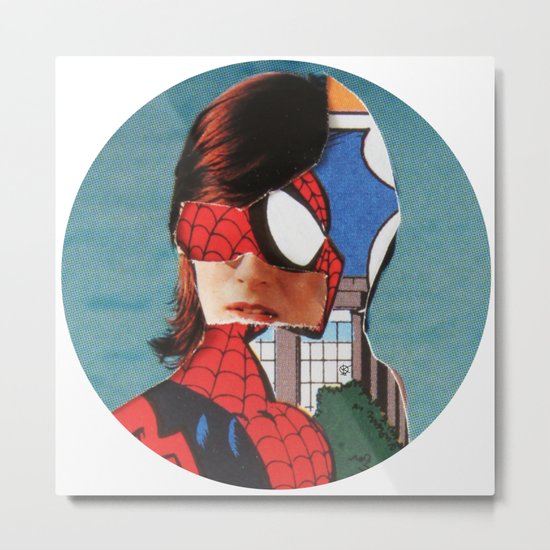 Cosmic Comic Girl Illusion · Die Spinnerin · Crop Circle Metal Print