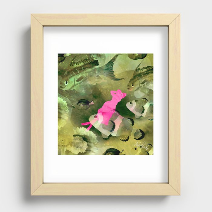 daydreaming about the ocean Recessed Framed Print