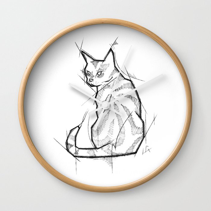 Cat Handmade Drawing Made In Pencil And Ink Tattoo Sketch