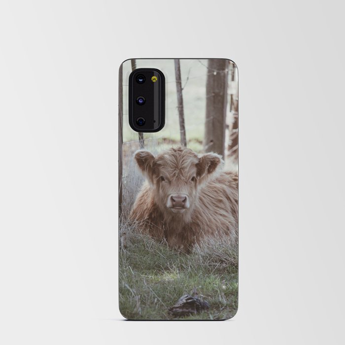 Highland Cow Calf Android Card Case