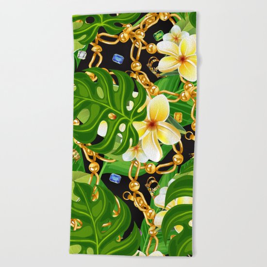 tropical elegant Beach Towel