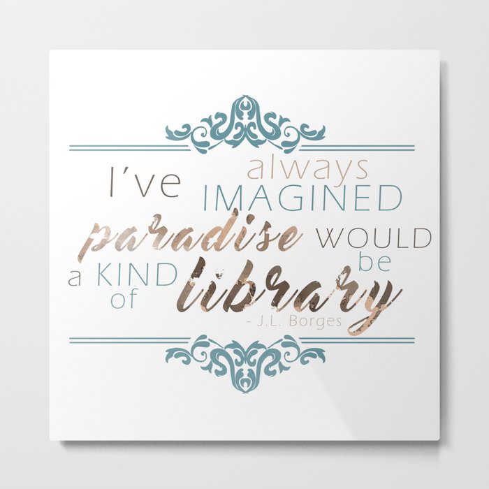 Paradise = Library Metal Print