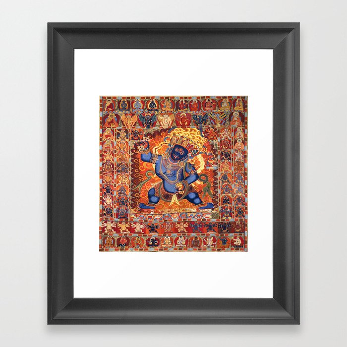 Acala The Immovable Buddhist Thangka Framed Art Print