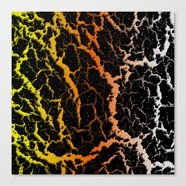 Cracked Space Lava - Yellow/Orange/White Canvas Print