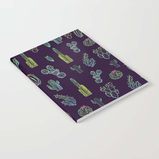 Dark Watercolour Cactus Notebook
