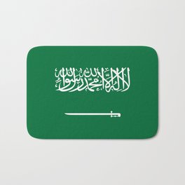 Saudi Arabia Flag Bath Mat | Flag, National, Riyadh, Banner, Middleeast, Emblem, Countryflag, Saudi, Saudiarabiaflag, Green 