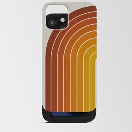 Gradient Arch IX Retro Orange Mid Century Modern Rainbow iPhone Card Case