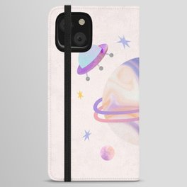 Galaxy Watercolor iPhone Wallet Case