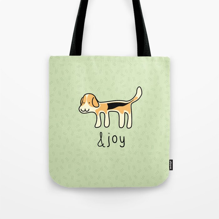 Cute Beagle Dog &joy Doodle Tote Bag