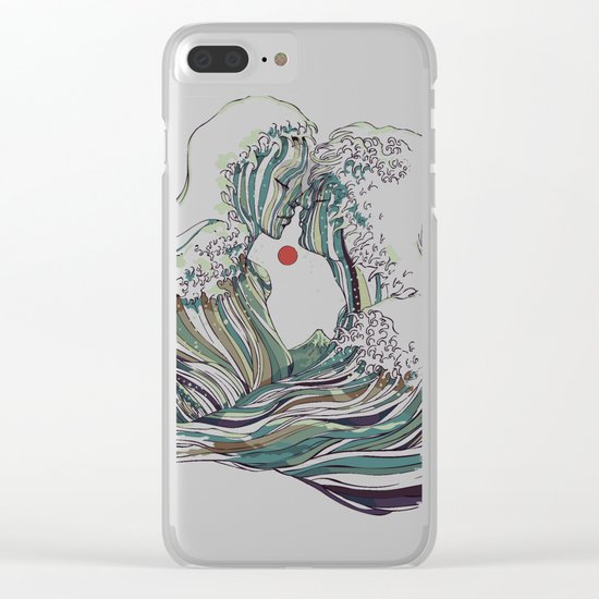 Kissing The Wave Clear iPhone Case