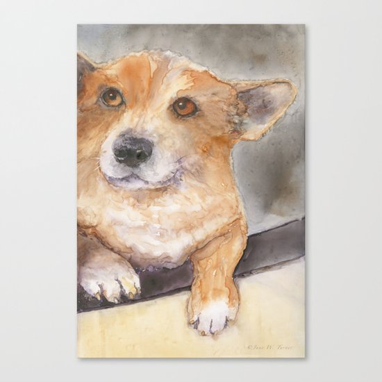 We aren't going to the vet, are we?? Canvas Print