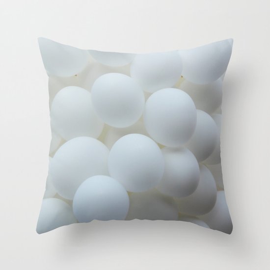 white balloons Throw Pillow