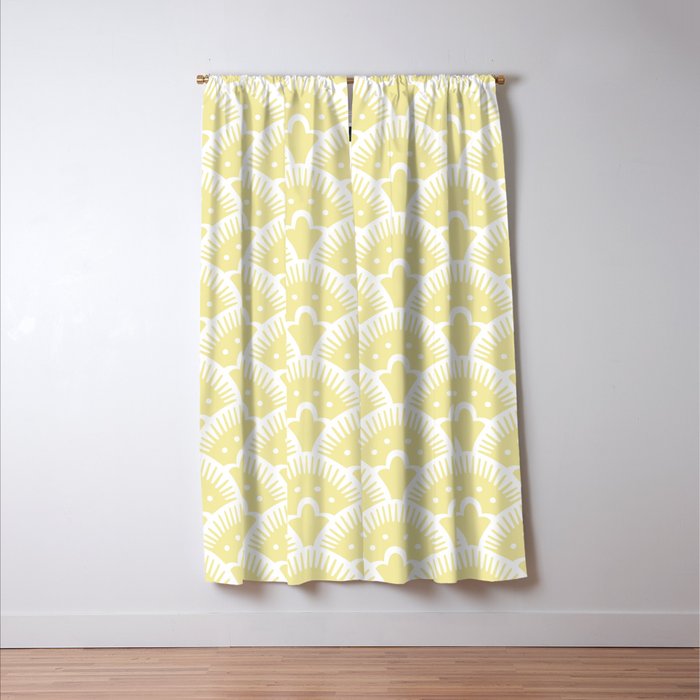 Fan Pattern 331 Lemon Yellow Blackout Curtain By Tonymagner Society6