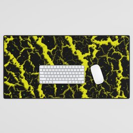 Cracked Space Lava - Yellow Desk Mat