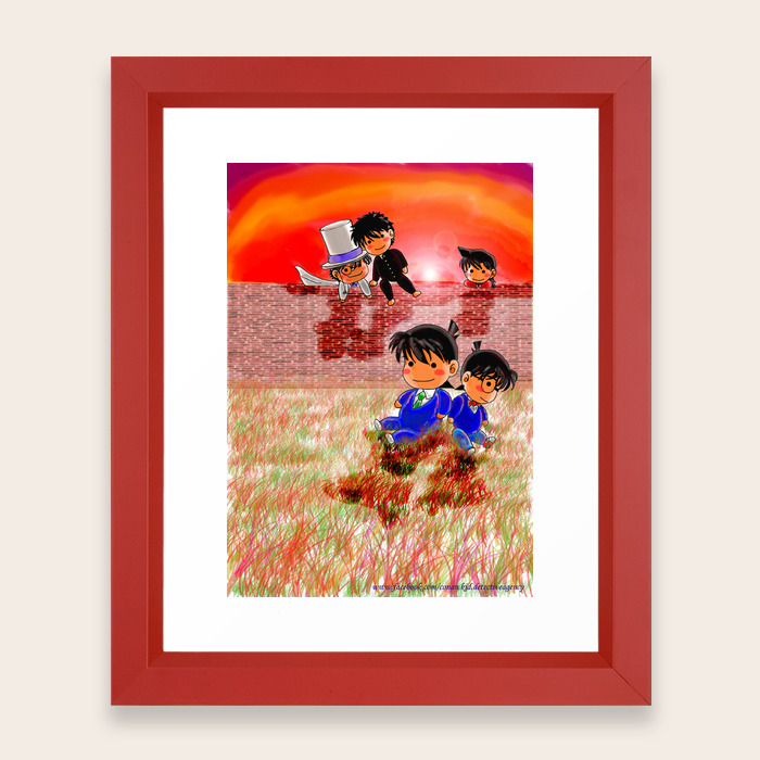 Get Wallpaper Detective Conan Framed Art Print By Blackwingart Society6 Free