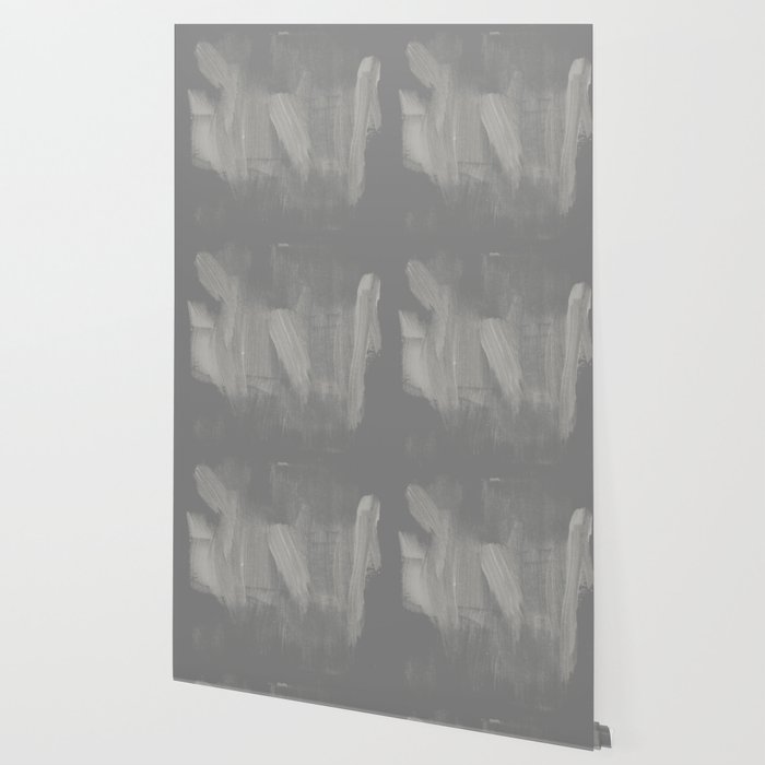 Abstract Gray White Watercolor Brushstrokes Wallpaper By
